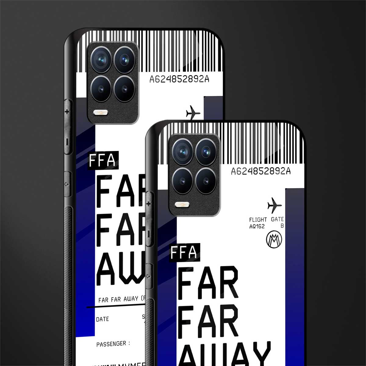 far far away boarding pass ticket glass case for realme 8 4g image-2