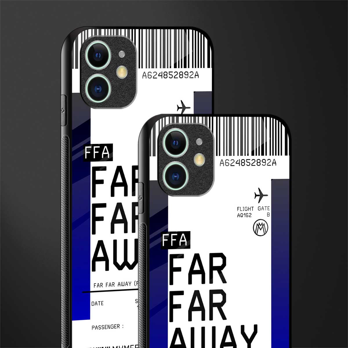 far far away boarding pass ticket glass case for iphone 11 image-2