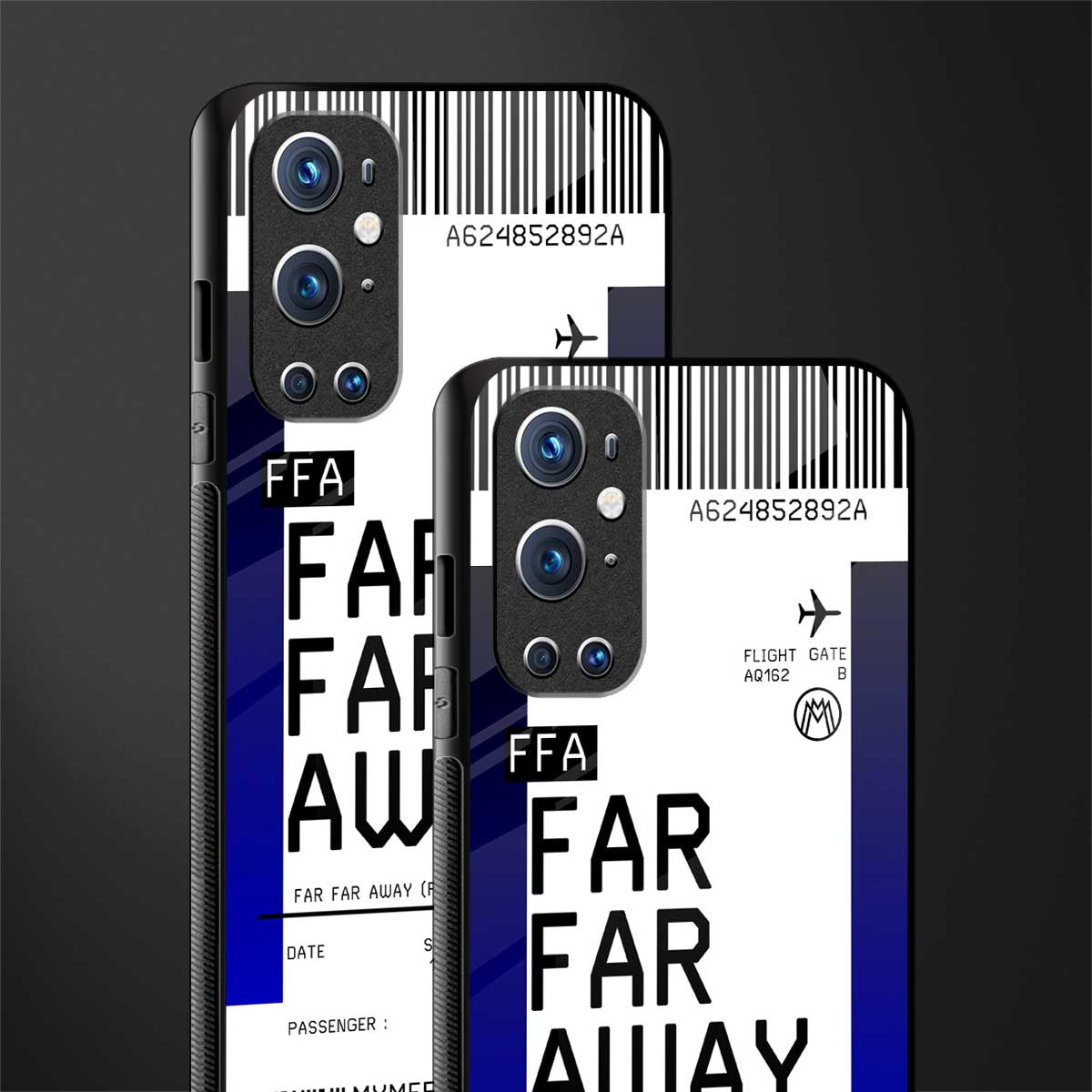 far far away boarding pass ticket glass case for oneplus 9 pro image-2