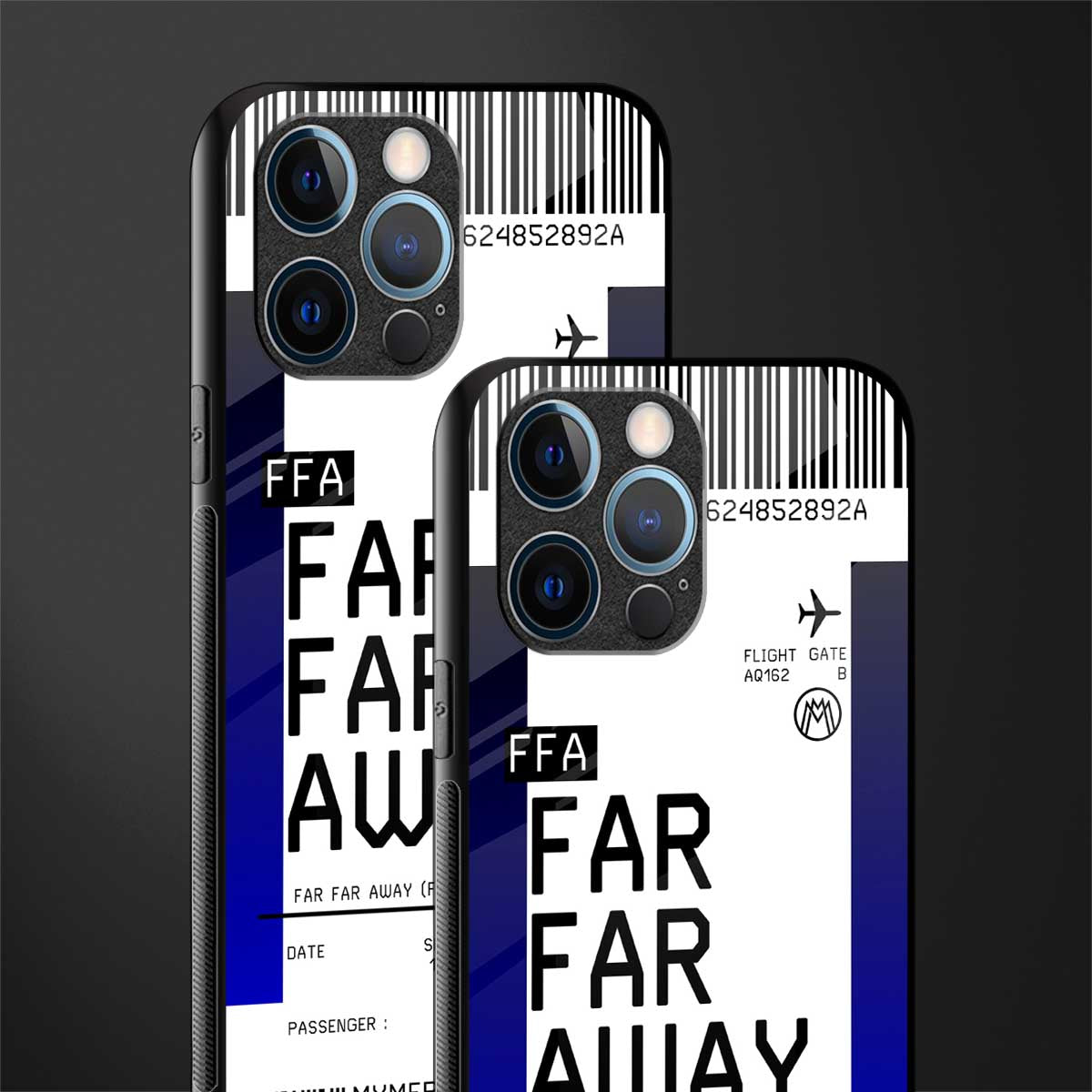 far far away boarding pass ticket glass case for iphone 12 pro image-2