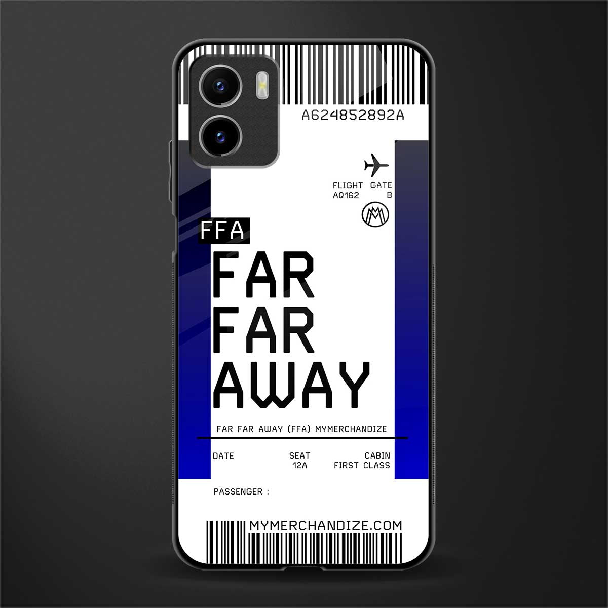 far far away boarding pass ticket glass case for vivo y15s image