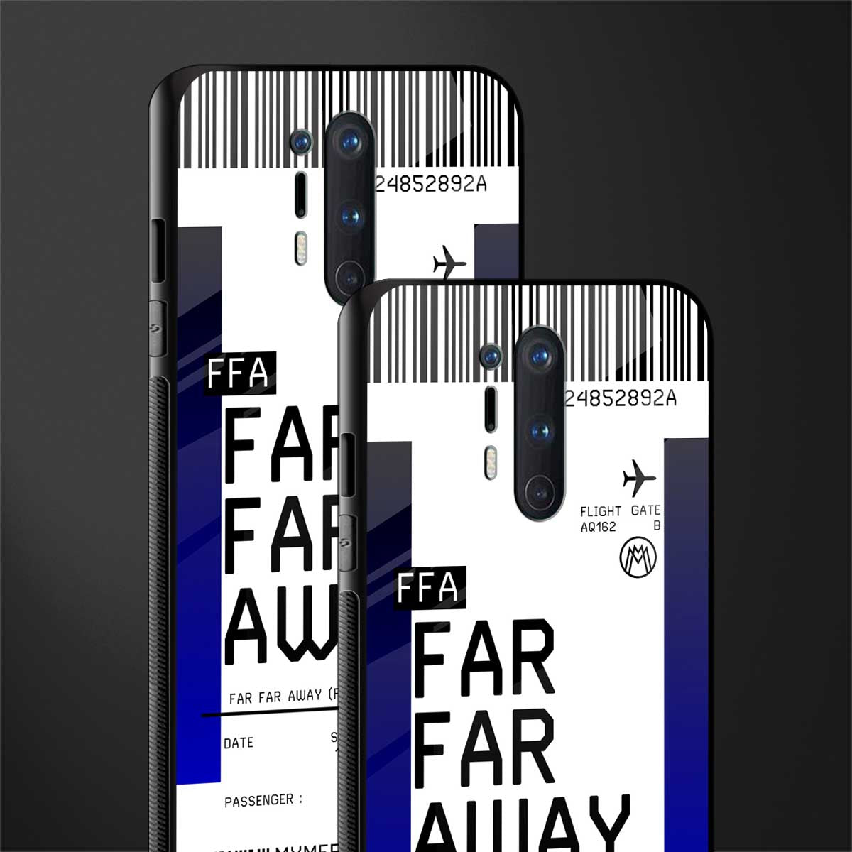 far far away boarding pass ticket glass case for oneplus 8 pro image-2