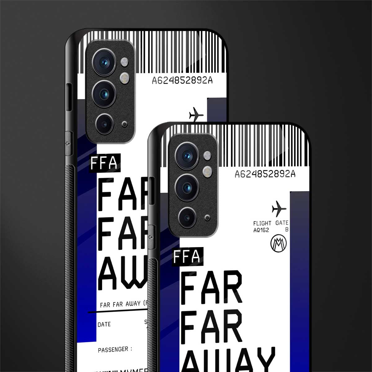 far far away boarding pass ticket glass case for oneplus 9rt image-2