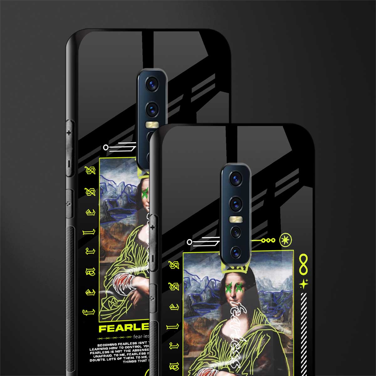 fearless mona lisa glass case for vivo v17 pro image-2