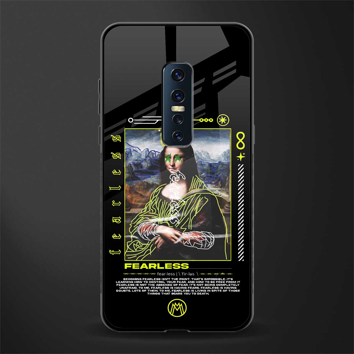 fearless mona lisa glass case for vivo v17 pro image