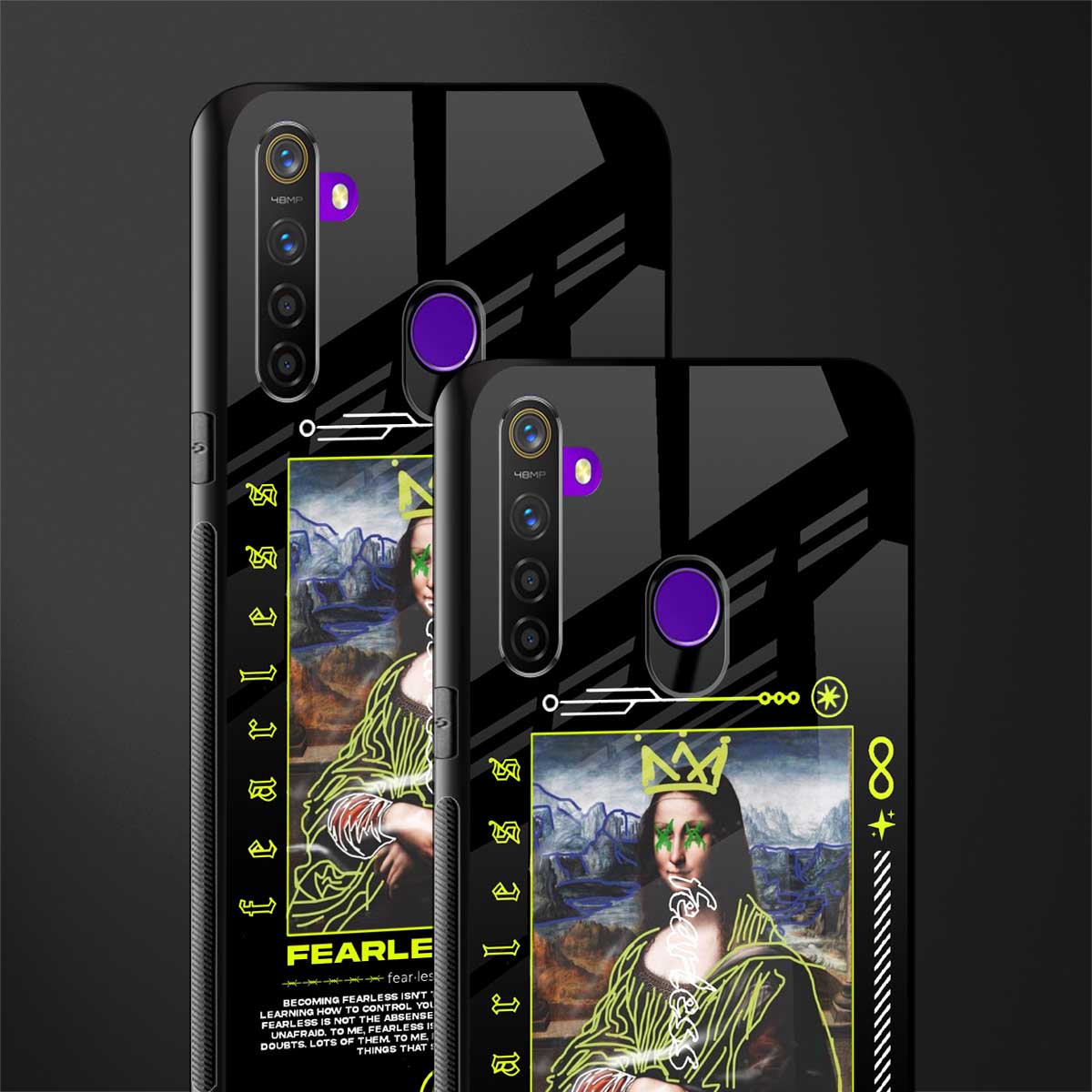 fearless mona lisa glass case for realme 5s image-2