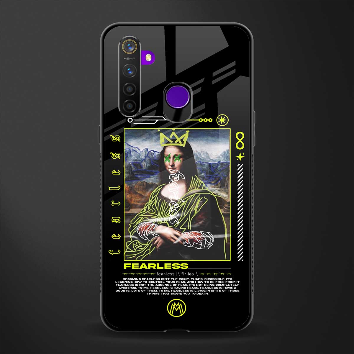 fearless mona lisa glass case for realme 5s image