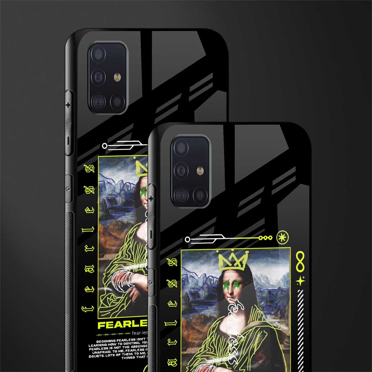fearless mona lisa glass case for samsung galaxy a71 image-2