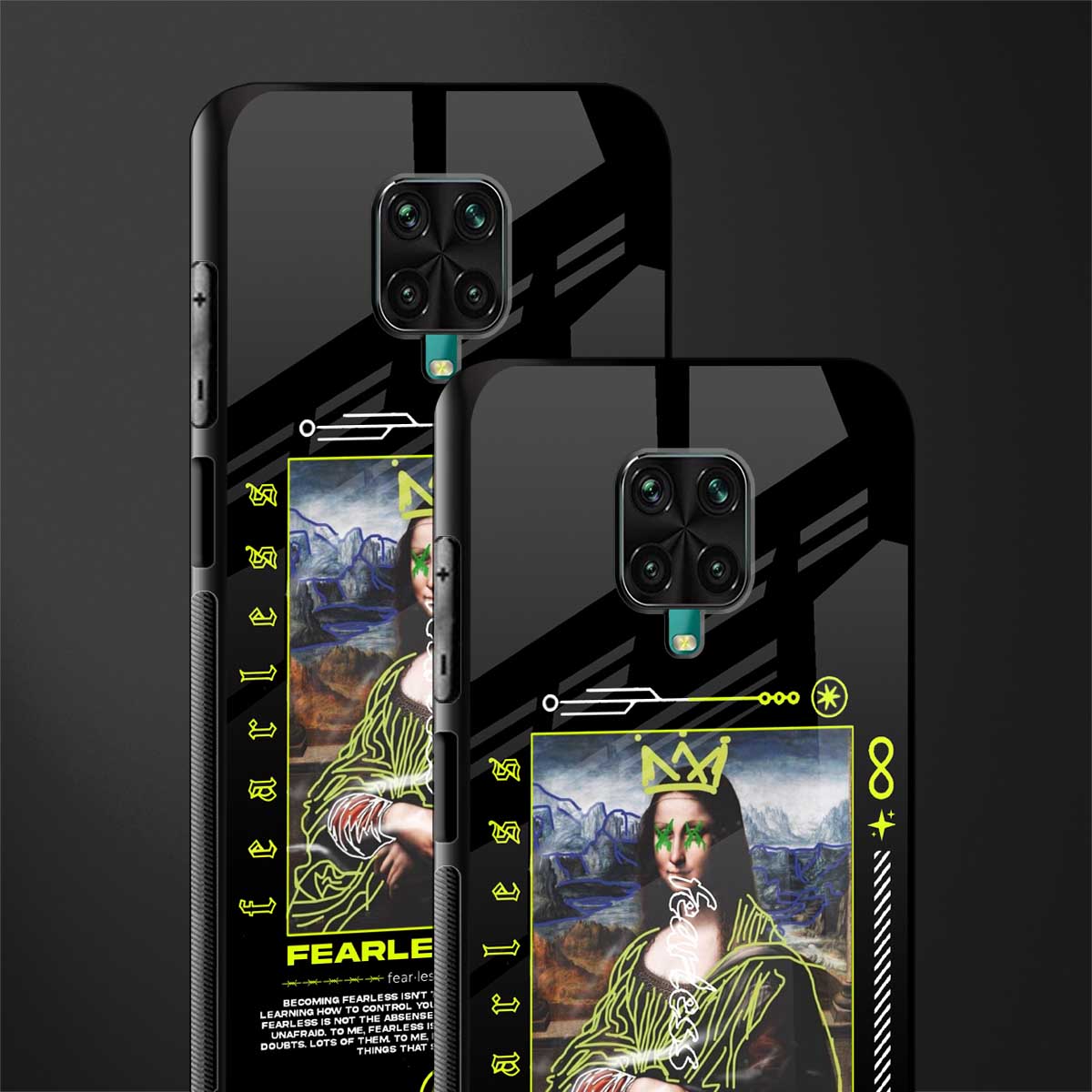 fearless mona lisa glass case for poco m2 pro image-2