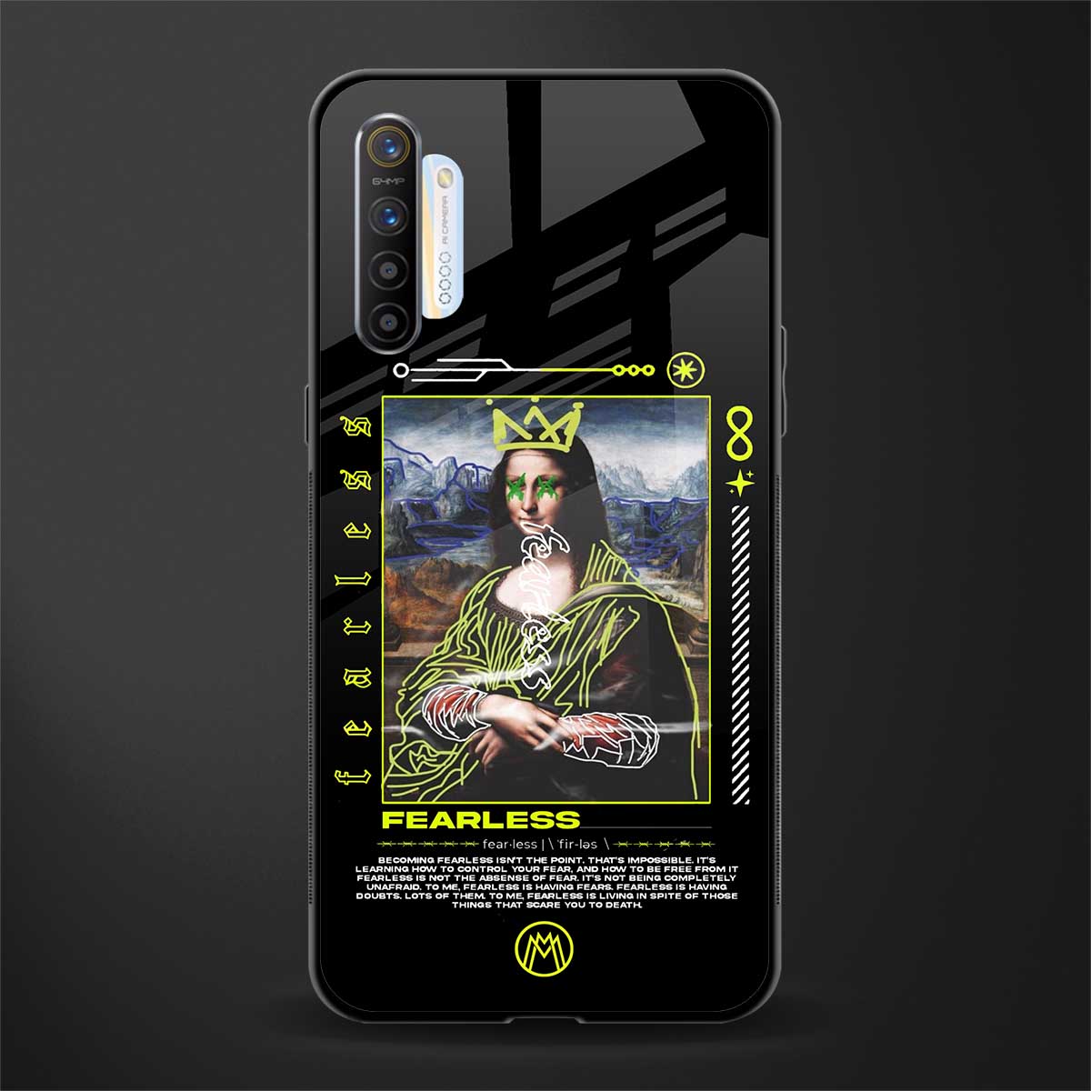 fearless mona lisa glass case for realme x2 image