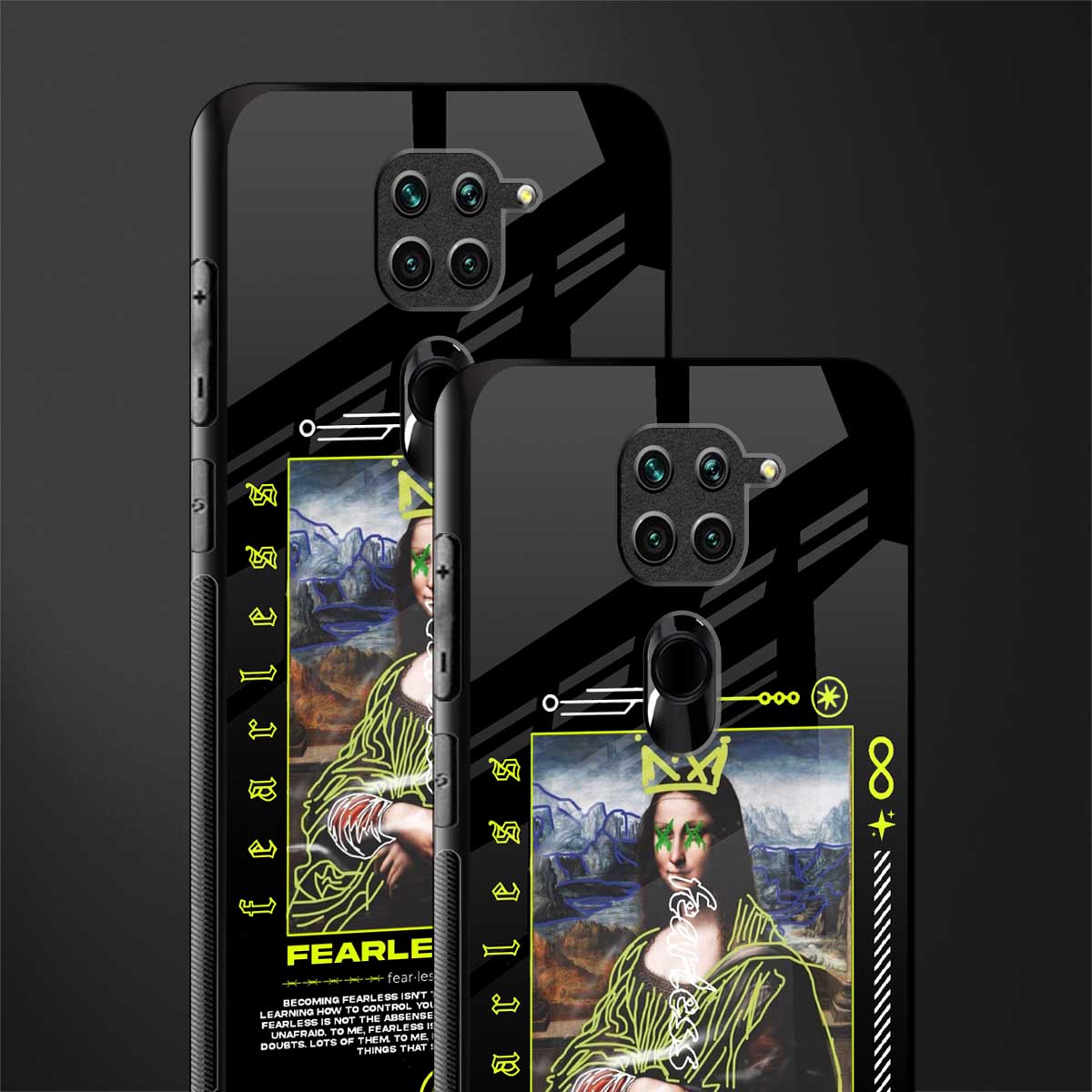 fearless mona lisa glass case for redmi note 9 image-2