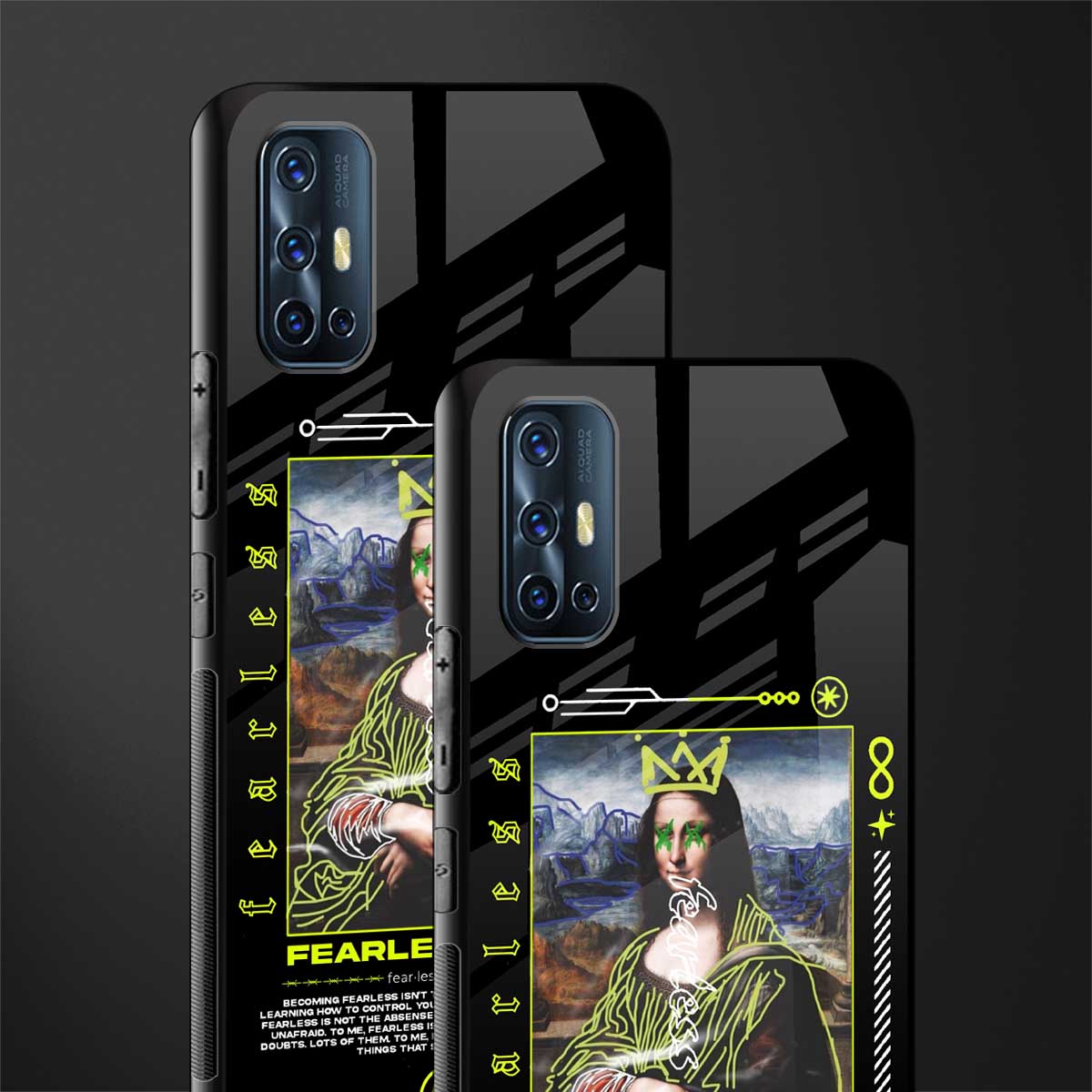 fearless mona lisa glass case for vivo v17 image-2