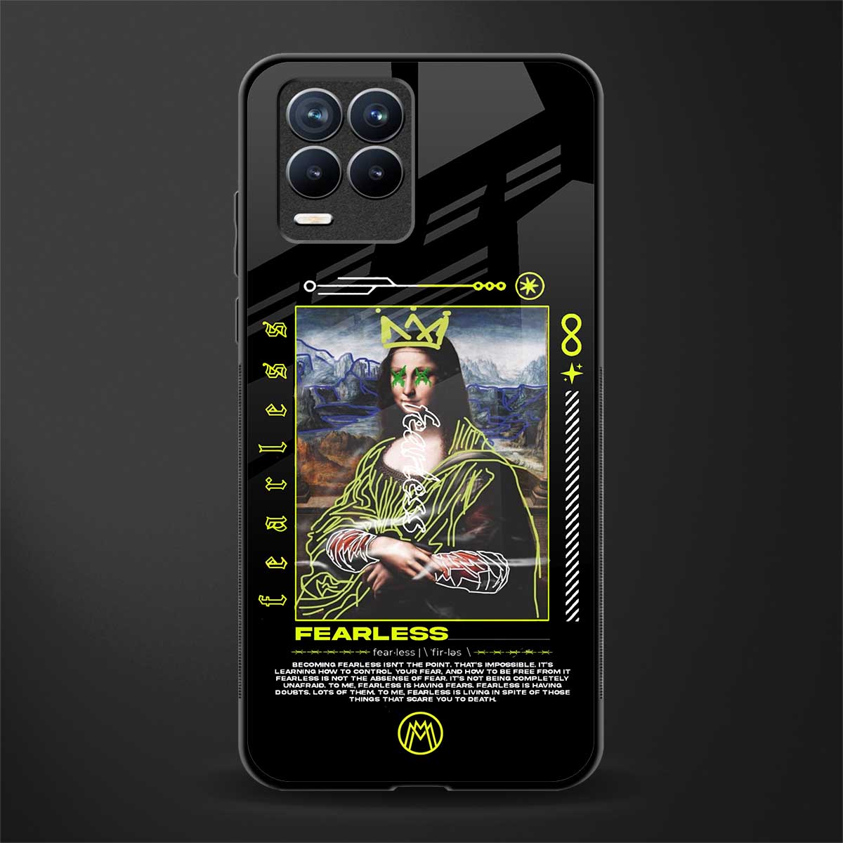 fearless mona lisa glass case for realme 8 4g image