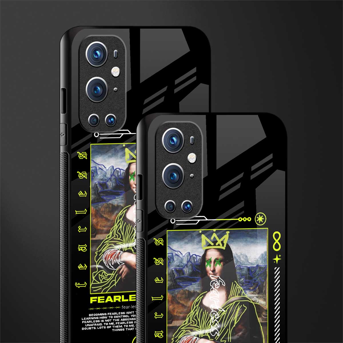 fearless mona lisa glass case for oneplus 9 pro image-2