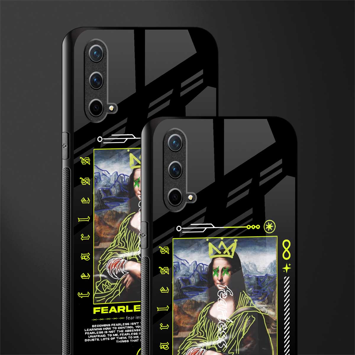 fearless mona lisa glass case for oneplus nord ce 5g image-2