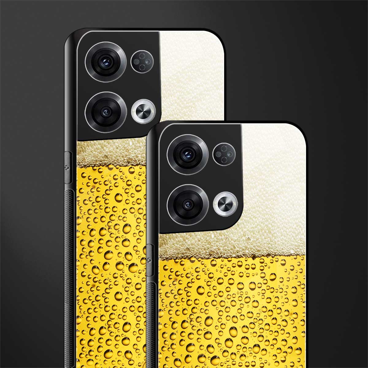 fizzy beer back phone cover | glass case for oppo reno 8 pro