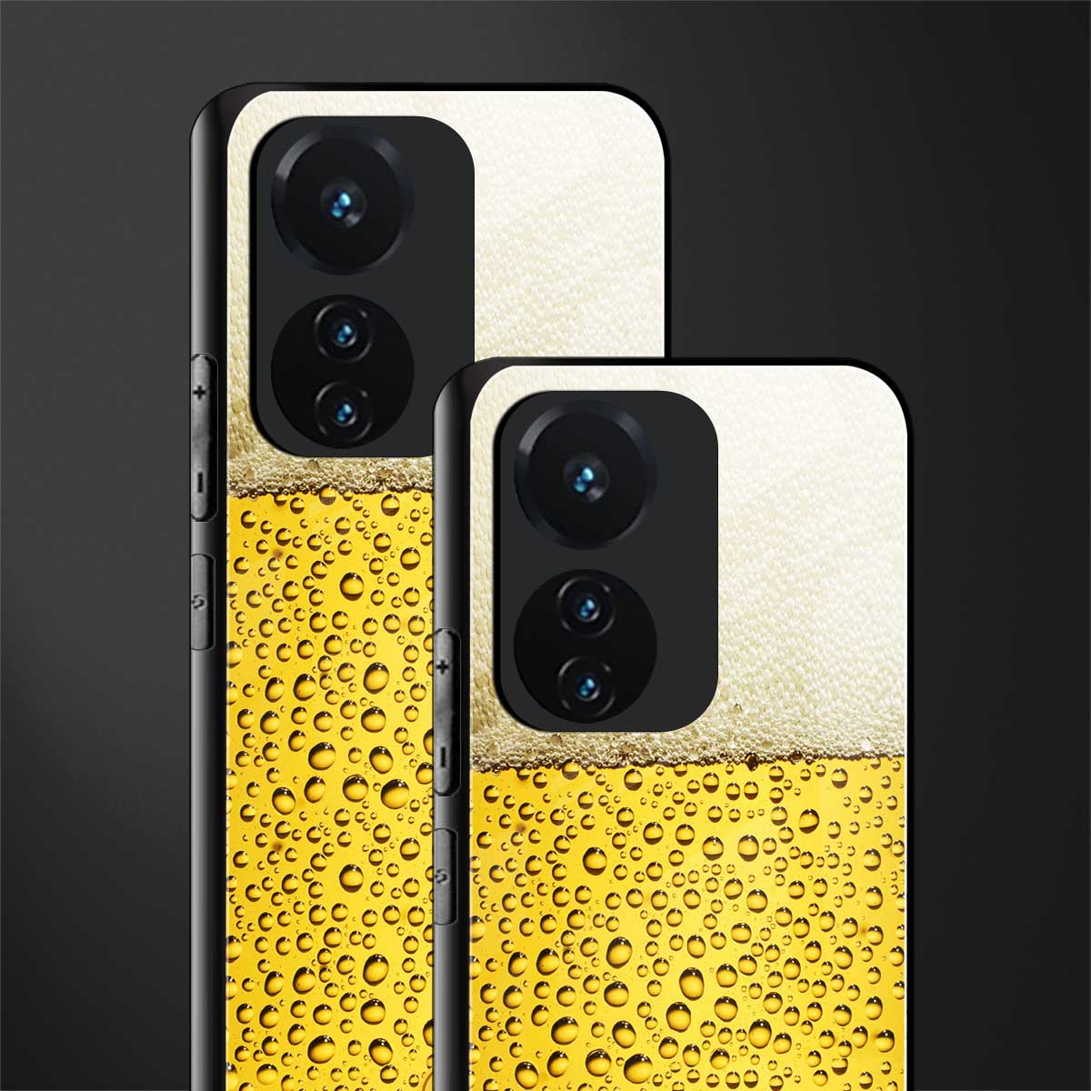 fizzy beer back phone cover | glass case for vivo t1 44w 4g