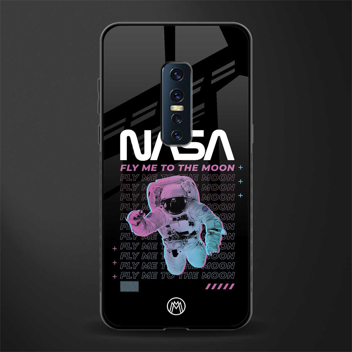 fly me to the moon glass case for vivo v17 pro image