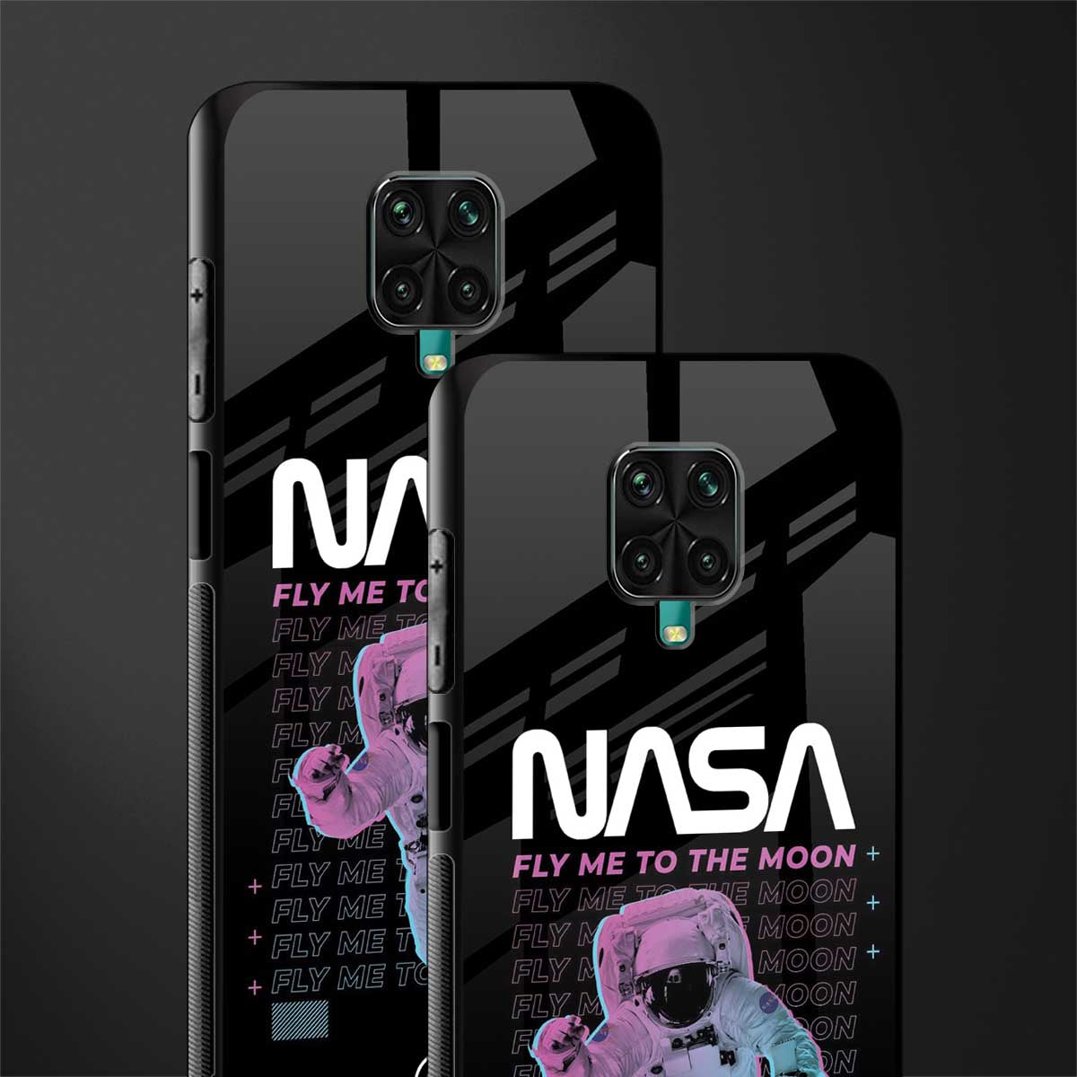 fly me to the moon glass case for redmi note 9 pro max image-2