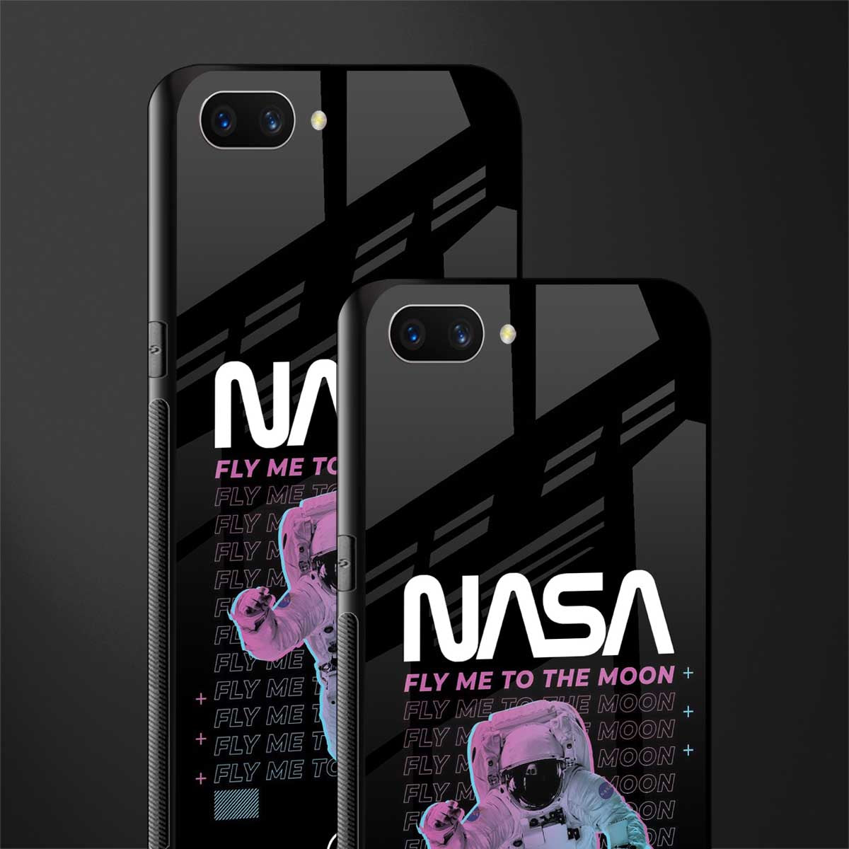 fly me to the moon glass case for realme c1 image-2