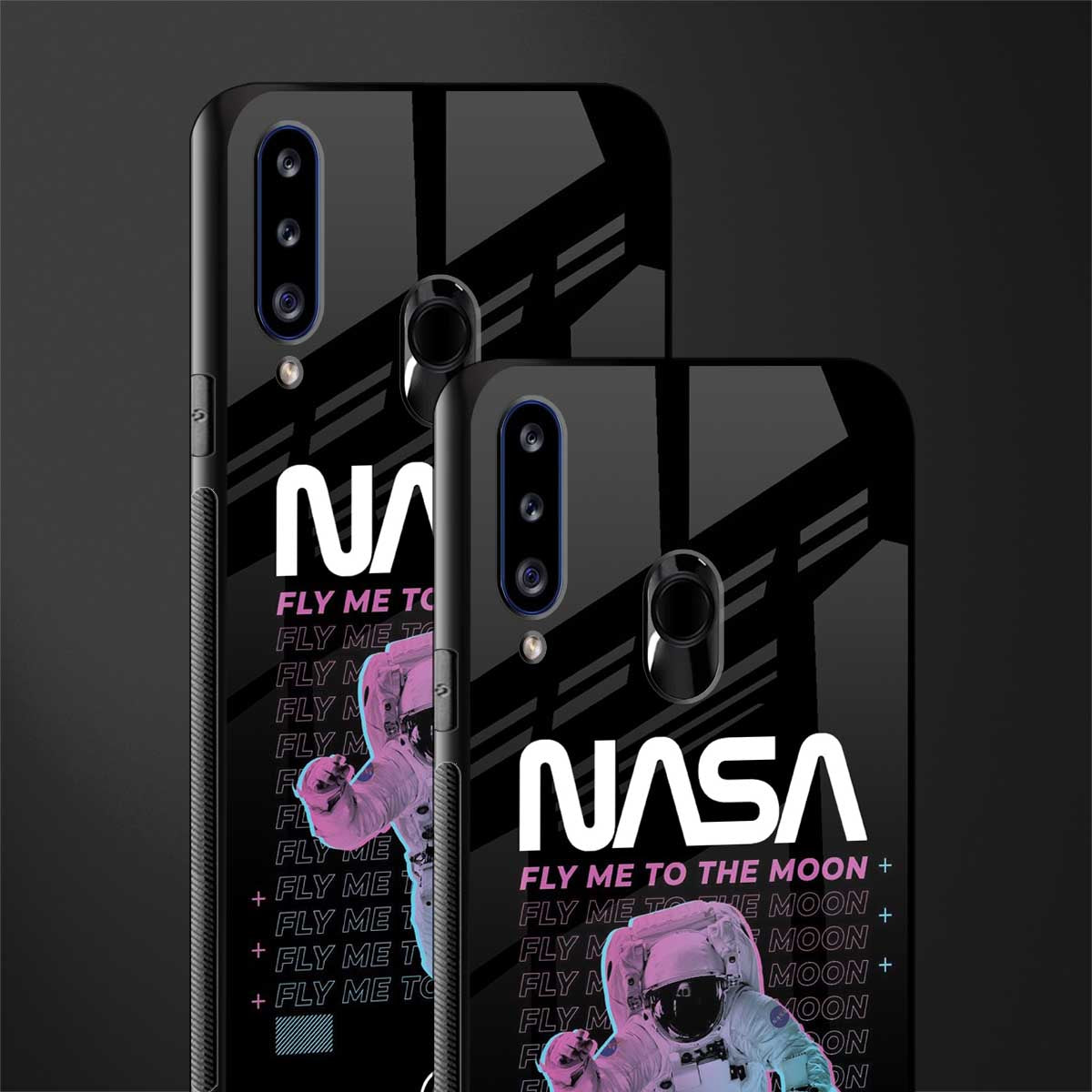 fly me to the moon glass case for samsung galaxy a20s image-2