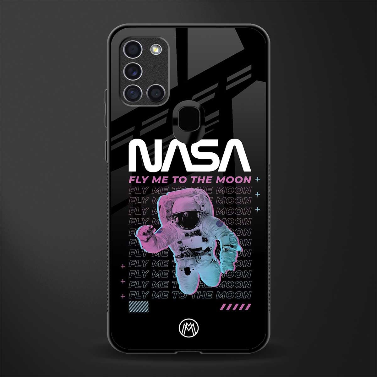 fly me to the moon glass case for samsung galaxy a21s image