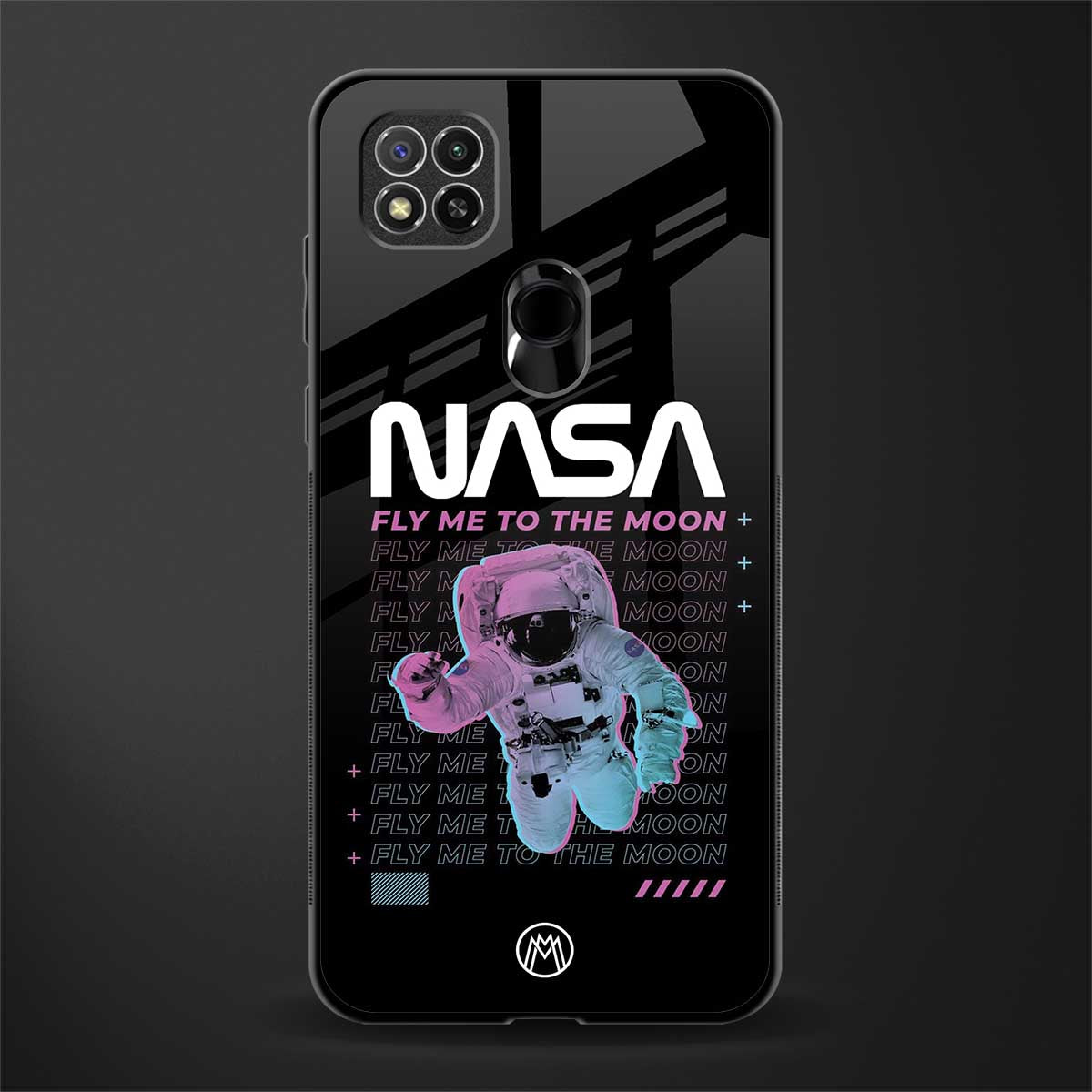 fly me to the moon glass case for redmi 9 image