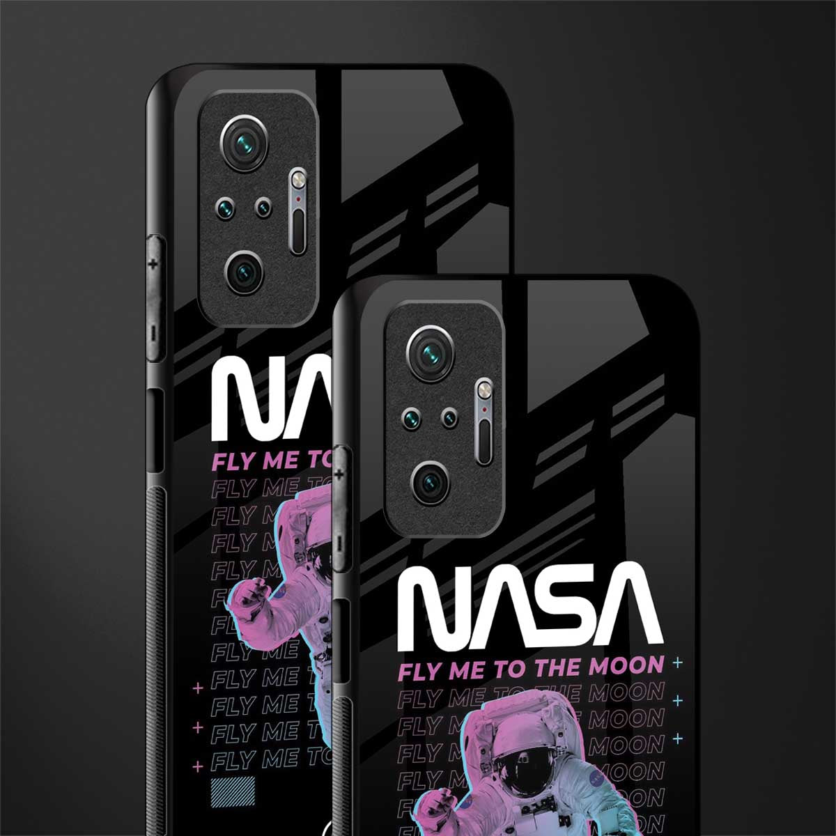 fly me to the moon glass case for redmi note 10 pro image-2