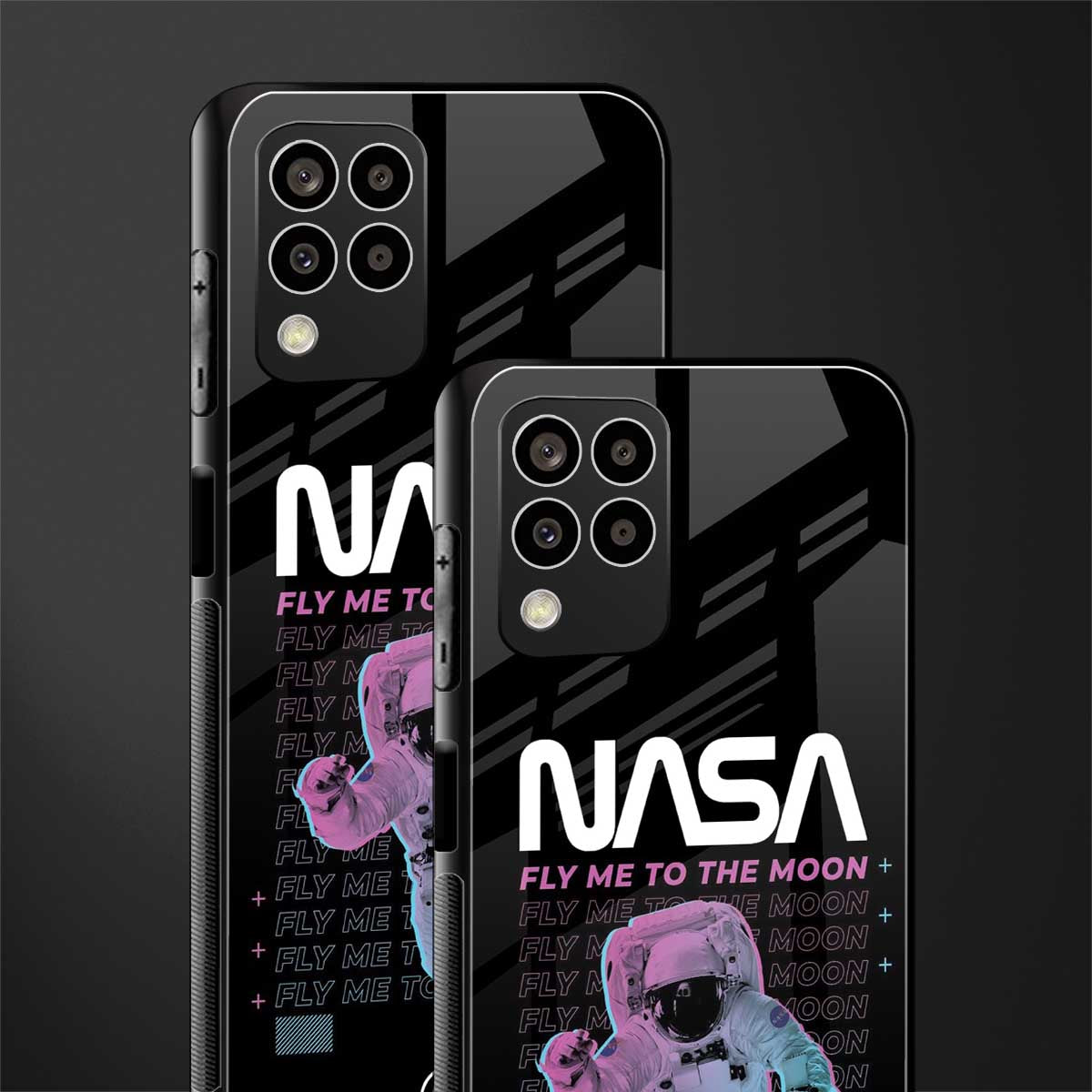 fly me to the moon back phone cover | glass case for samsung galaxy m33 5g