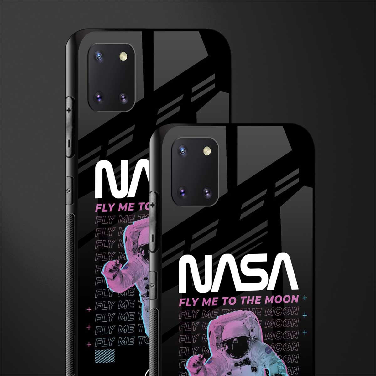 fly me to the moon glass case for samsung a81 image-2