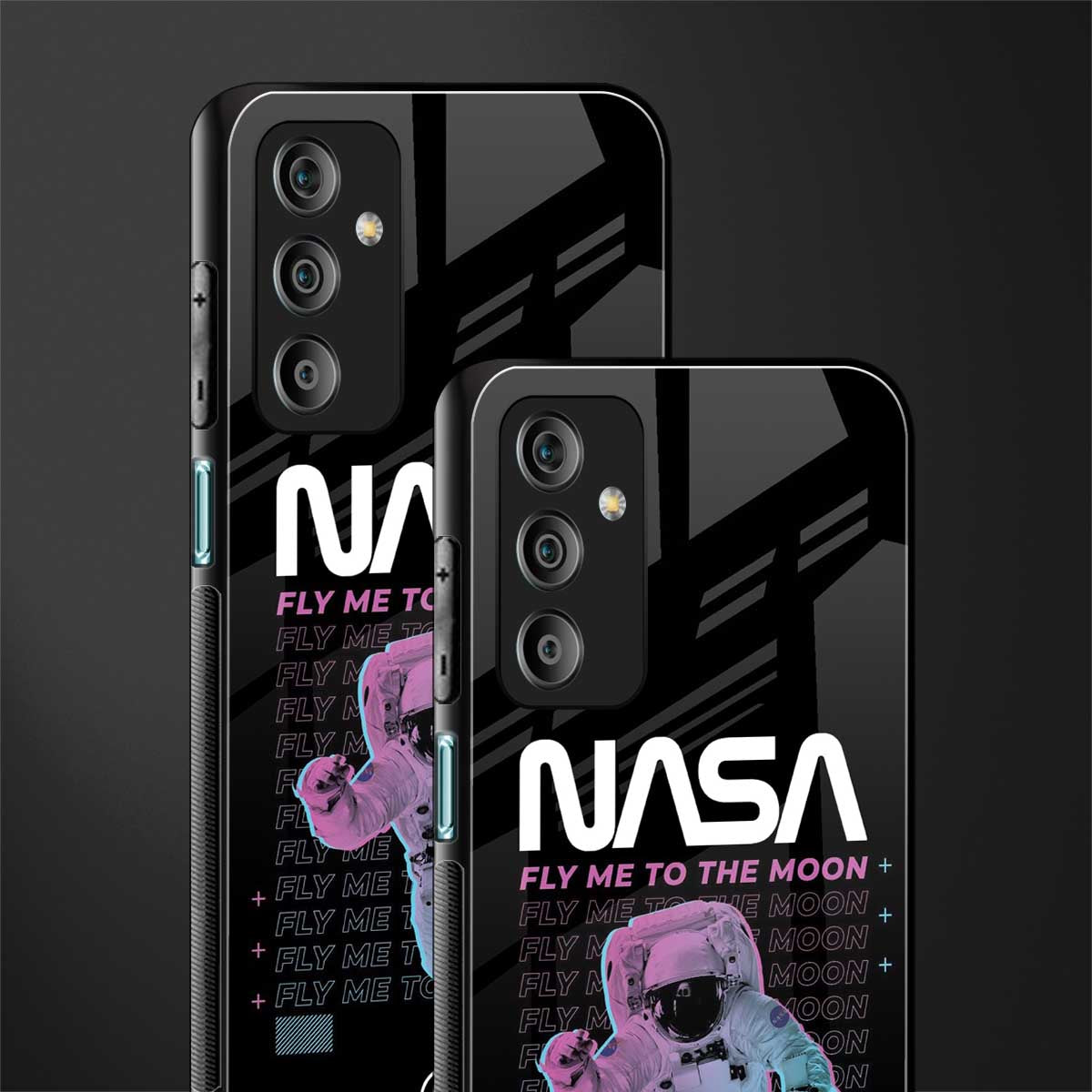 fly me to the moon back phone cover | glass case for samsung galaxy f23 5g