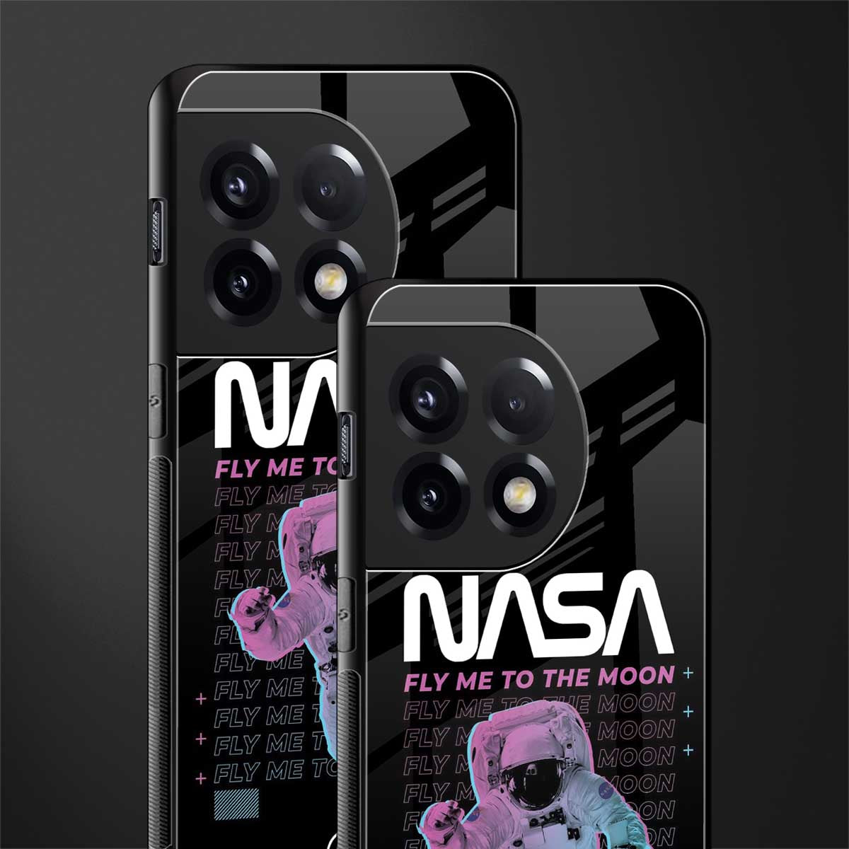 fly me to the moon back phone cover | glass case for oneplus 11r