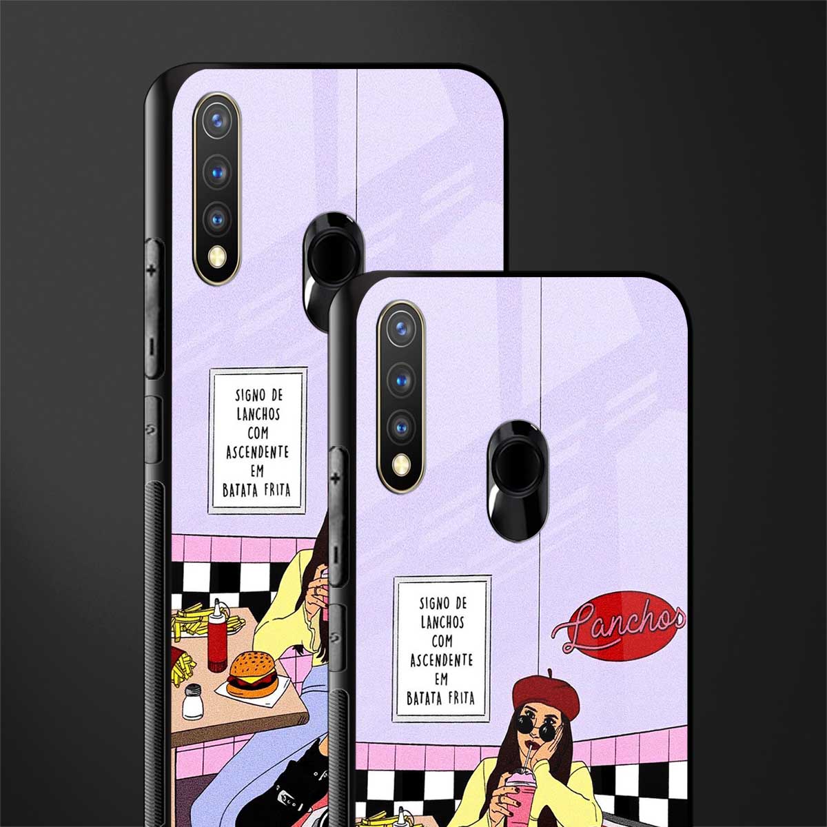 foodie diner glass case for vivo u20 image-2