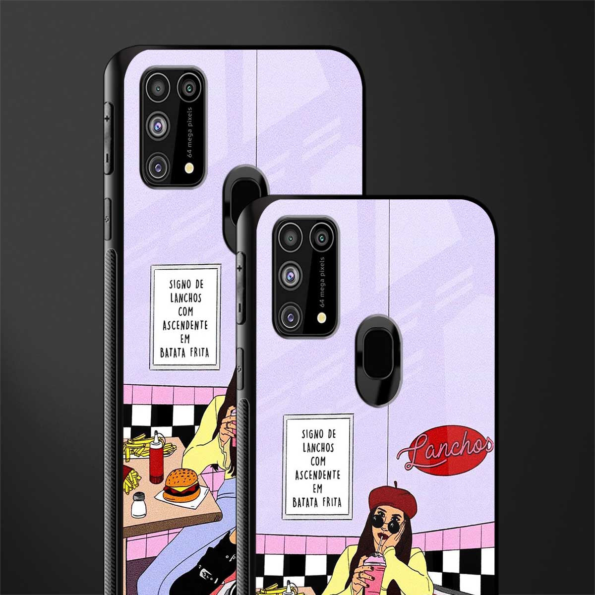 foodie diner glass case for samsung galaxy m31 prime edition image-2
