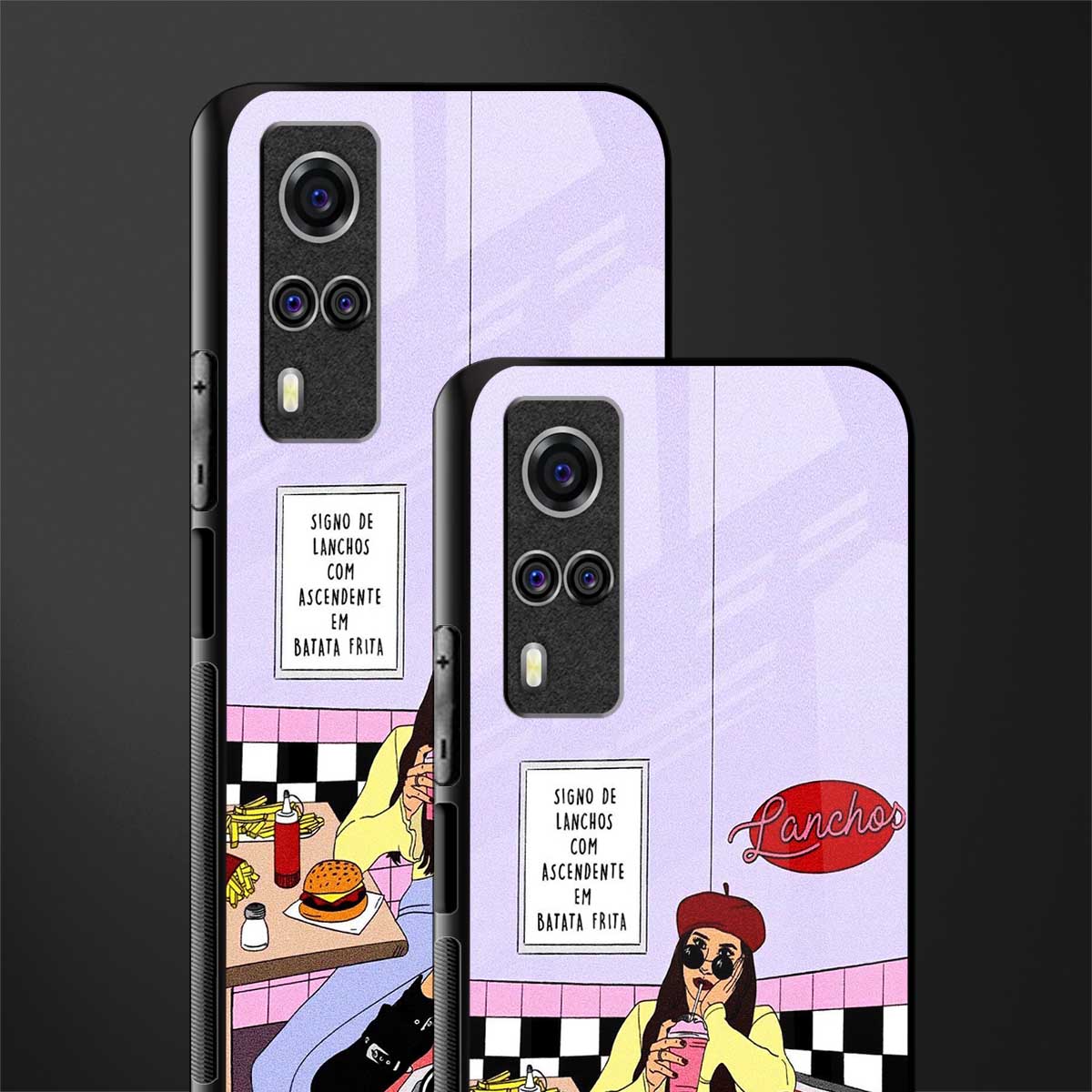 foodie diner glass case for vivo y51 image-2