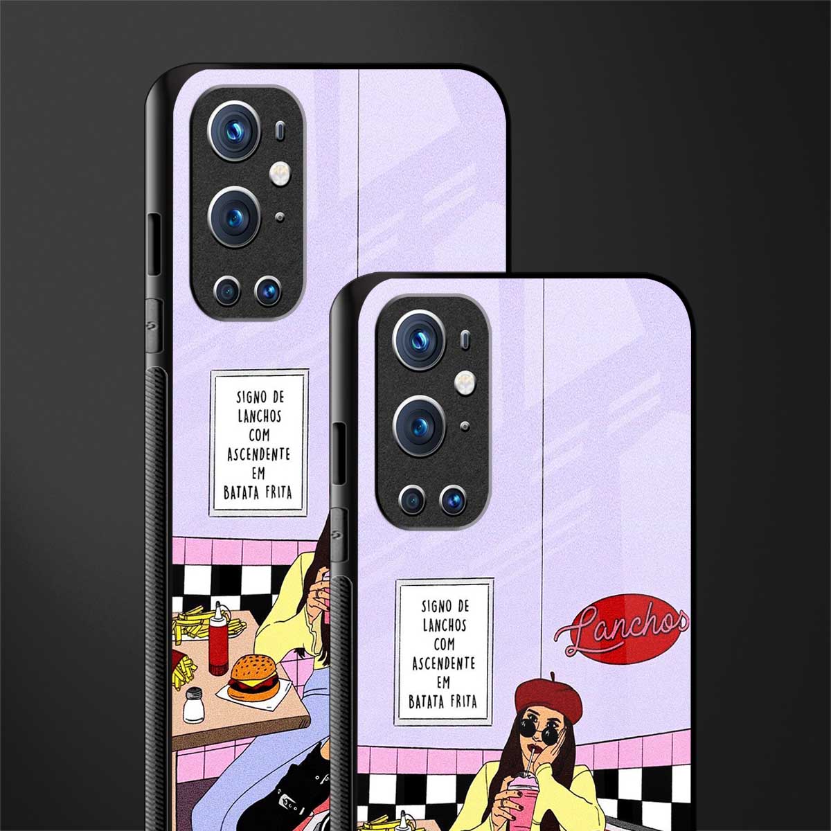 foodie diner glass case for oneplus 9 pro image-2