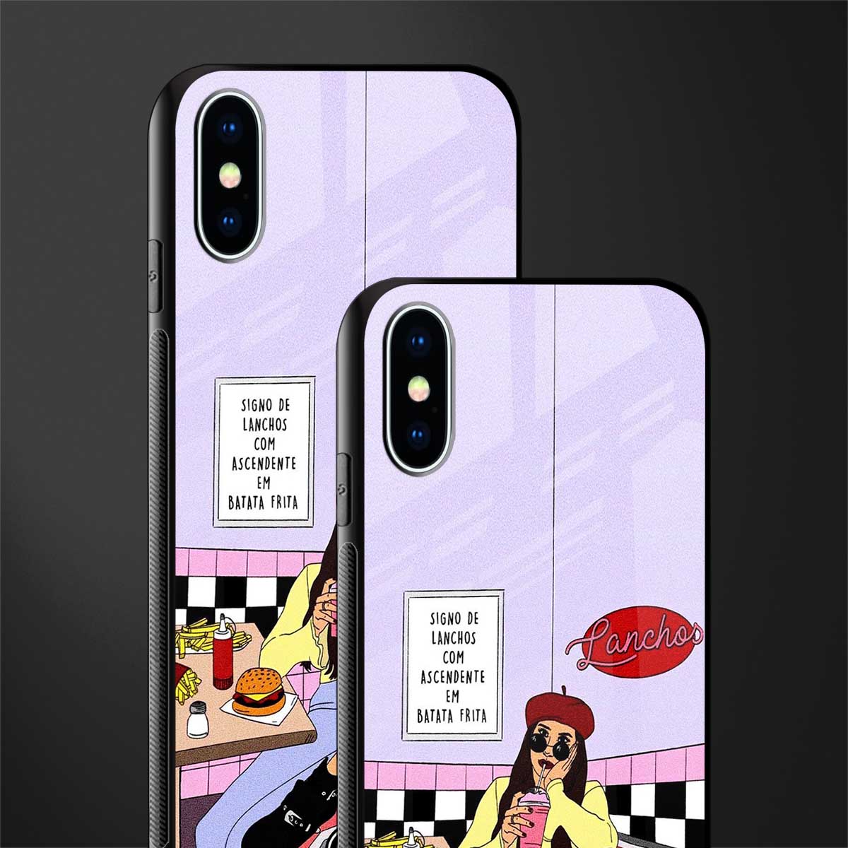 foodie diner glass case for iphone xs image-2