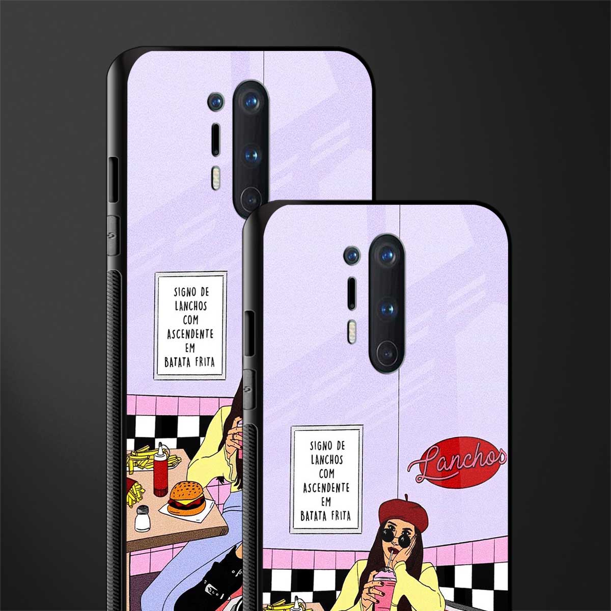 foodie diner glass case for oneplus 8 pro image-2