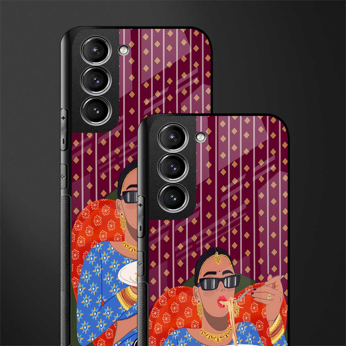 foodie queen glass case for samsung galaxy s21 image-2