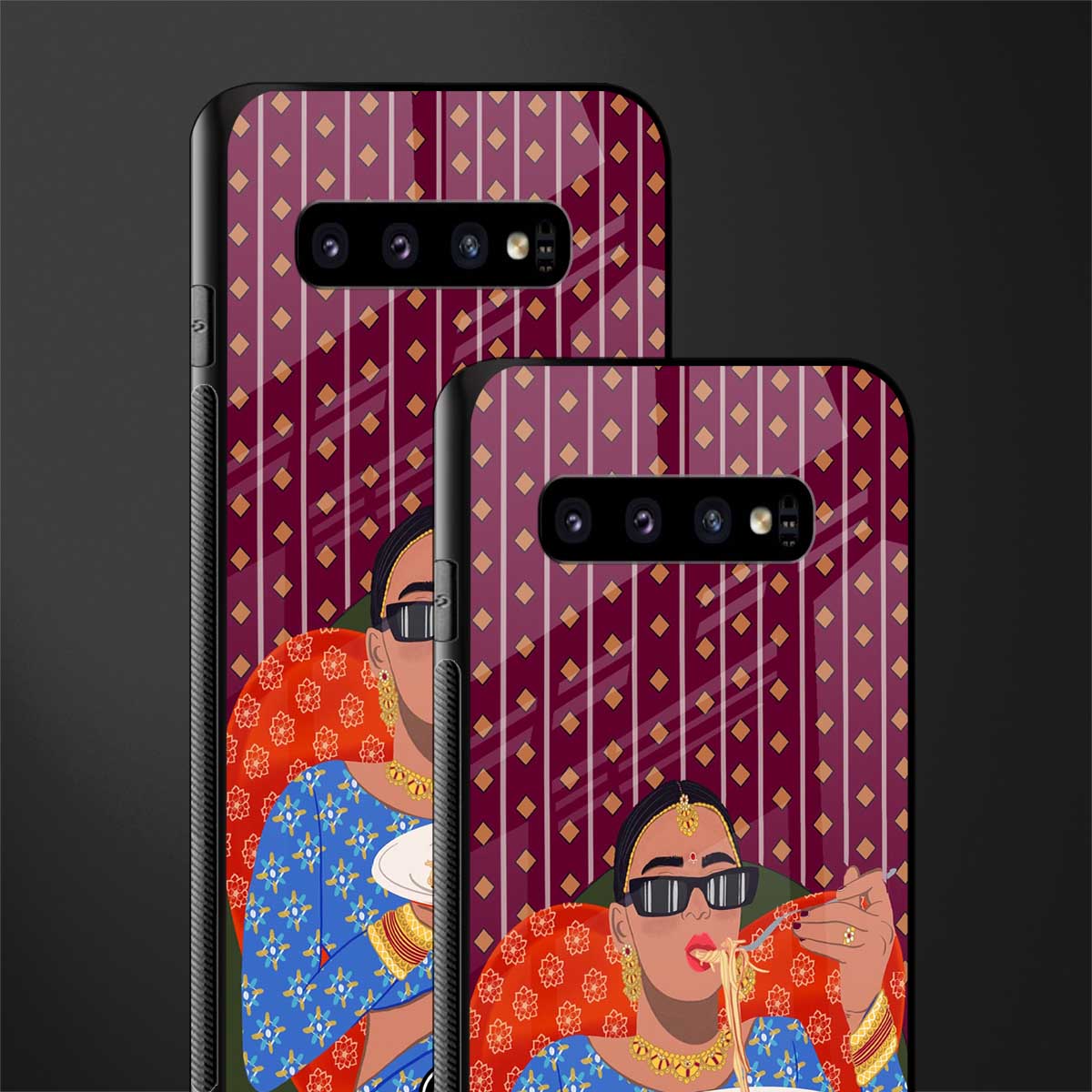 foodie queen glass case for samsung galaxy s10 plus image-2
