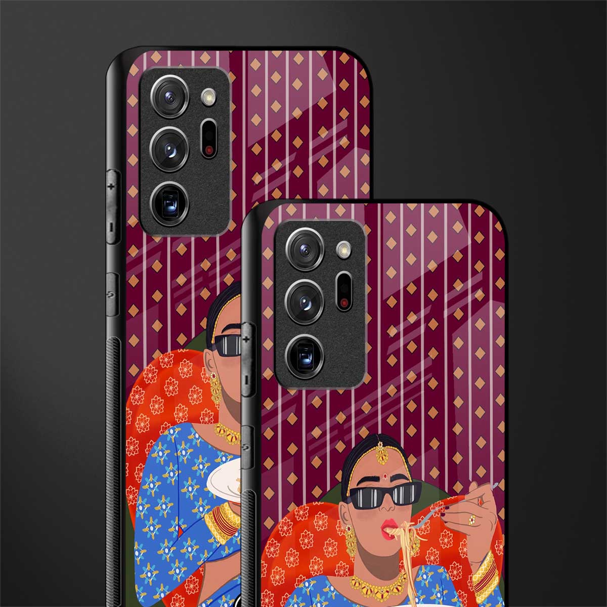 foodie queen glass case for samsung galaxy note 20 ultra 5g image-2
