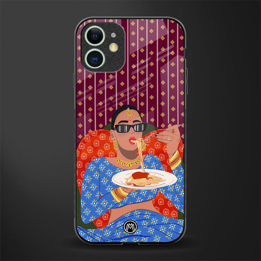 foodie queen glass case for iphone 12 image