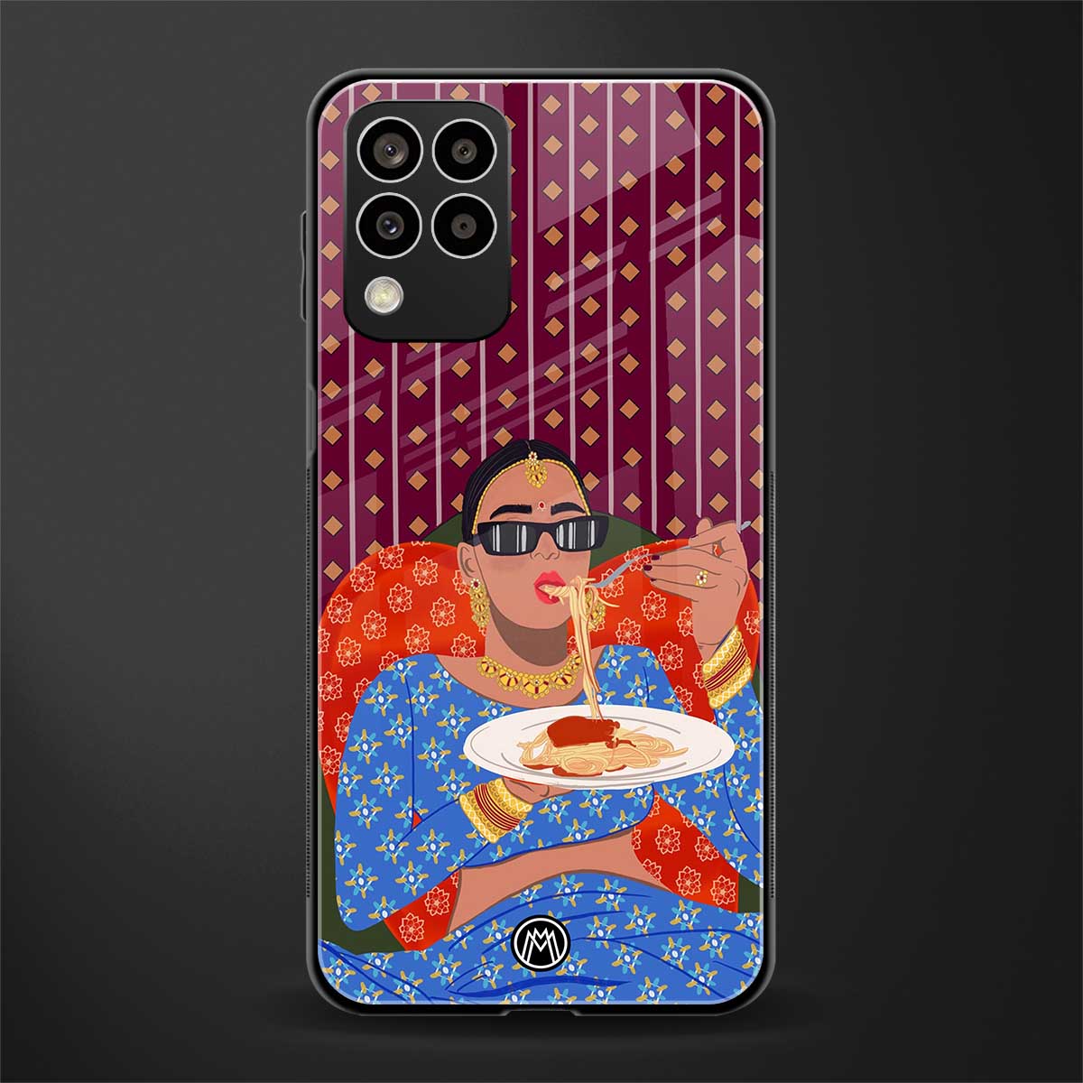foodie queen back phone cover | glass case for samsung galaxy m33 5g