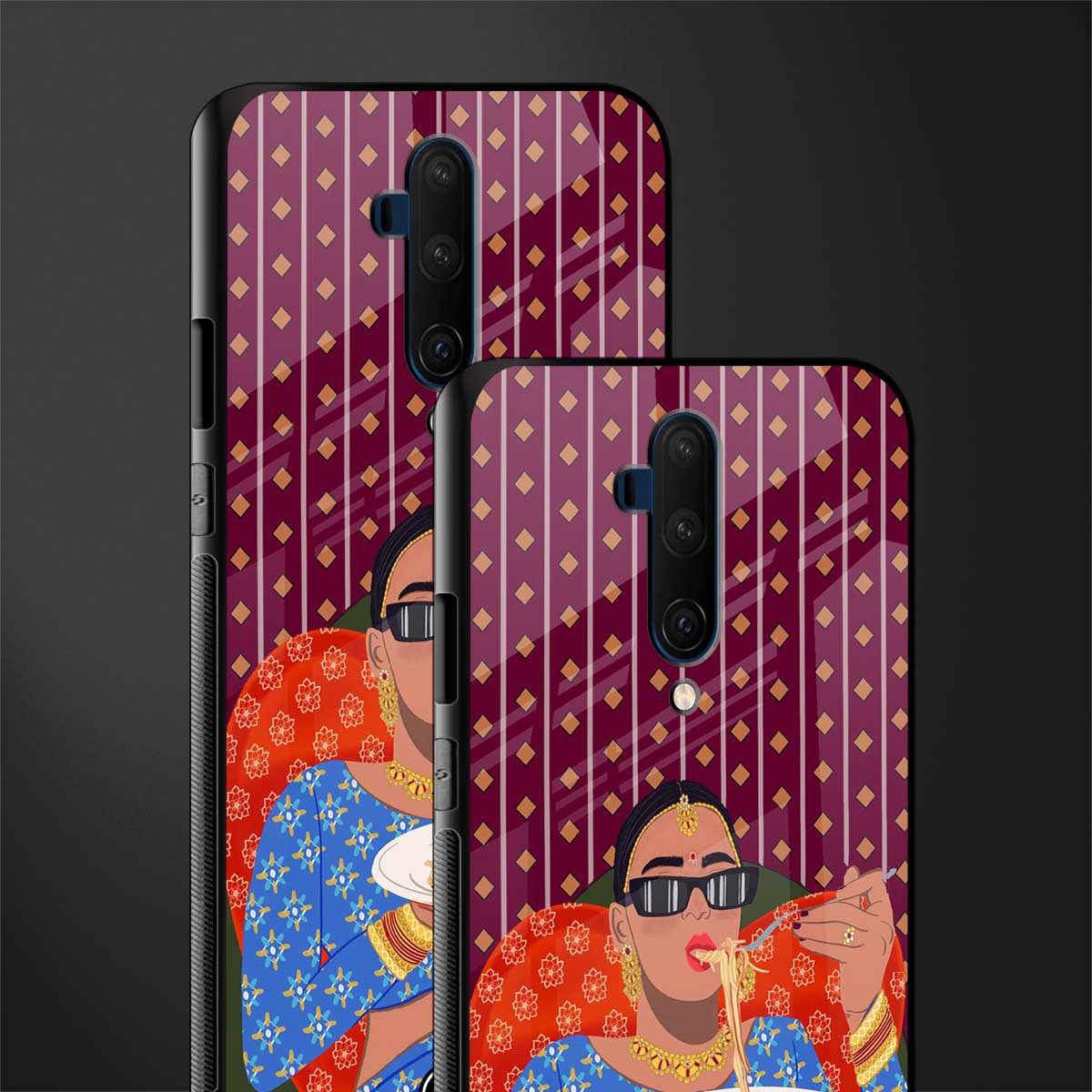 foodie queen glass case for oneplus 7t pro image-2
