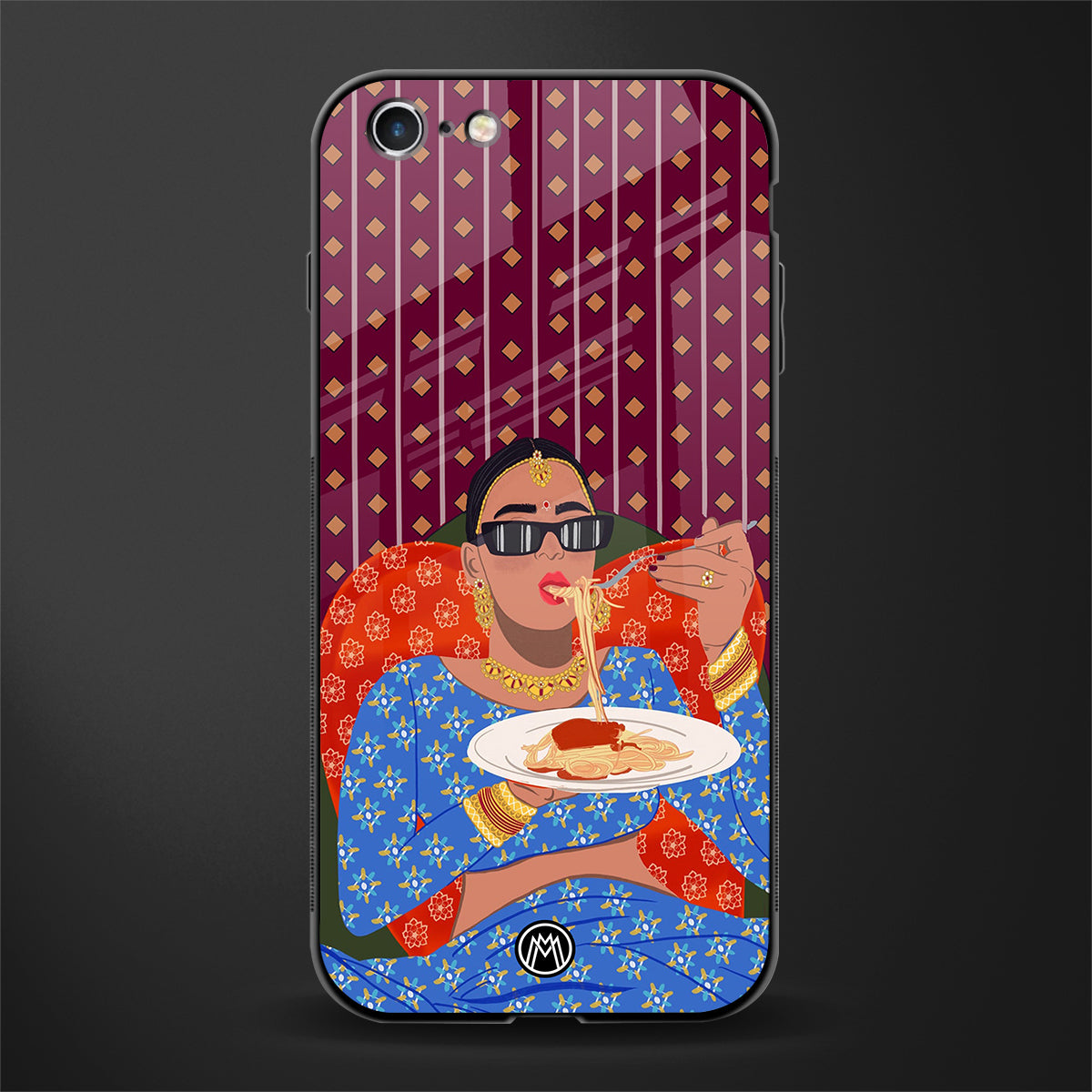foodie queen glass case for iphone 6 image