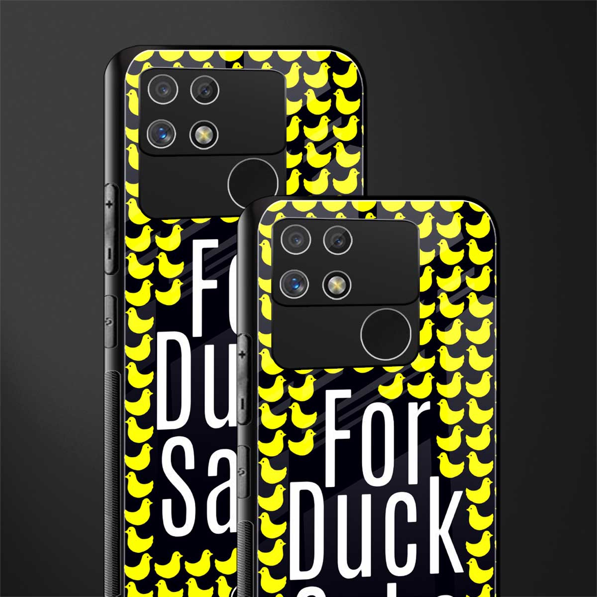for duck sake back phone cover | glass case for realme narzo 50a