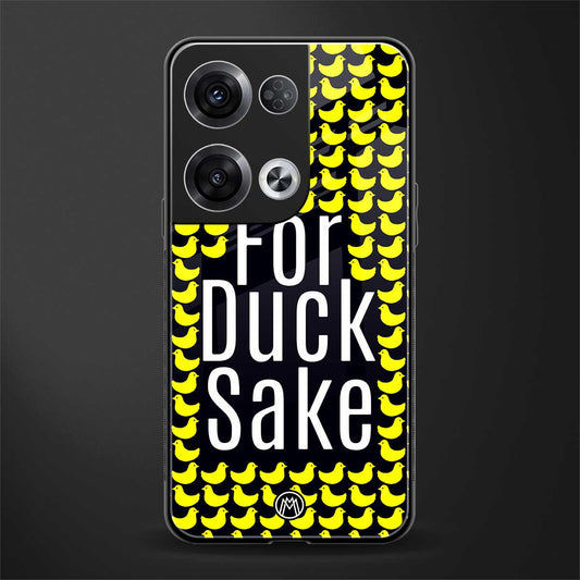 for duck sake back phone cover | glass case for oppo reno 8 pro