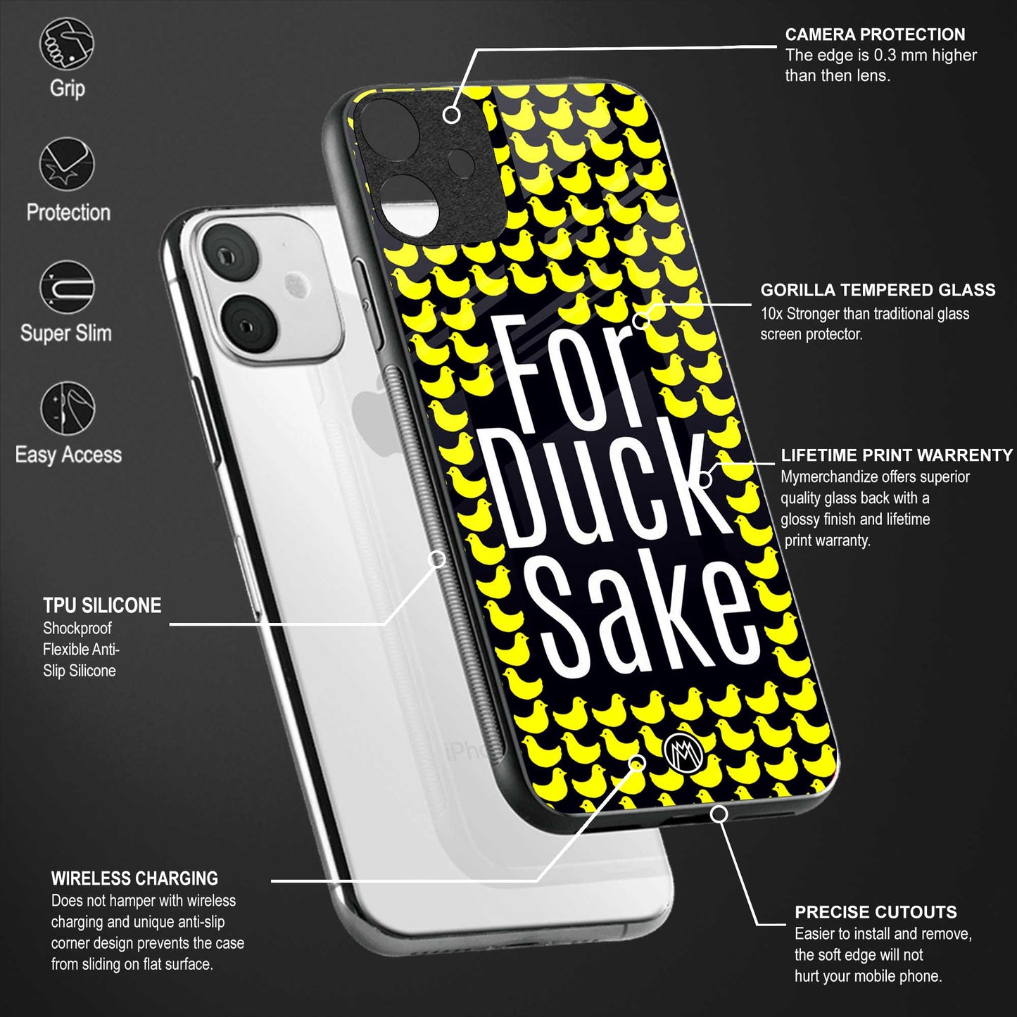 for duck sake back phone cover | glass case for redmi note 11 pro plus 4g/5g