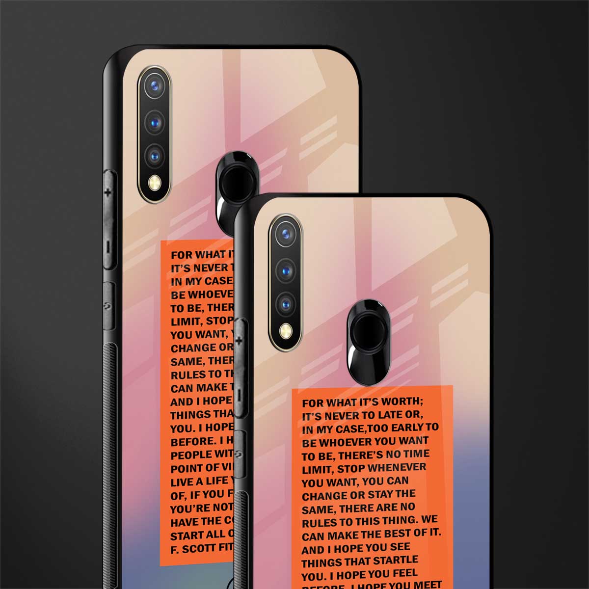for what it's worth glass case for vivo u20 image-2