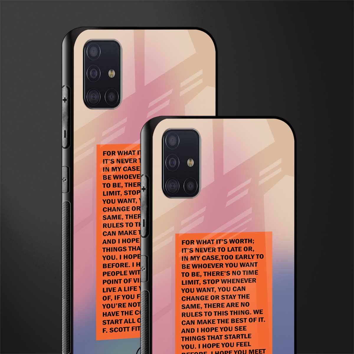 for what it's worth glass case for samsung galaxy a71 image-2